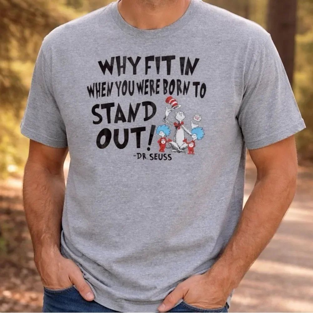 Gildan Gray Dr. Seuss Graphic Tee